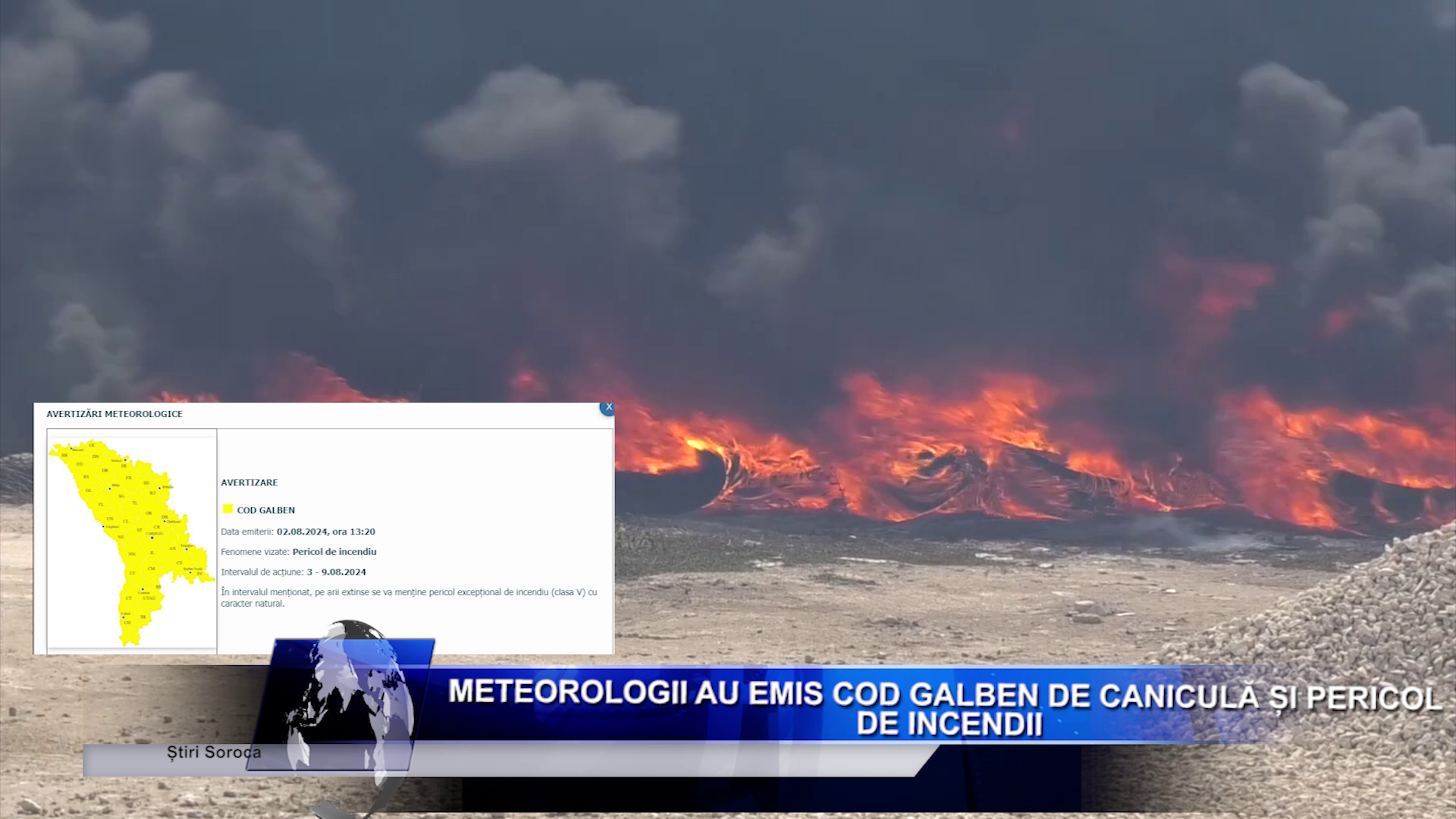 Meteorologii au emis cod galben de caniculă și pericol de incendii