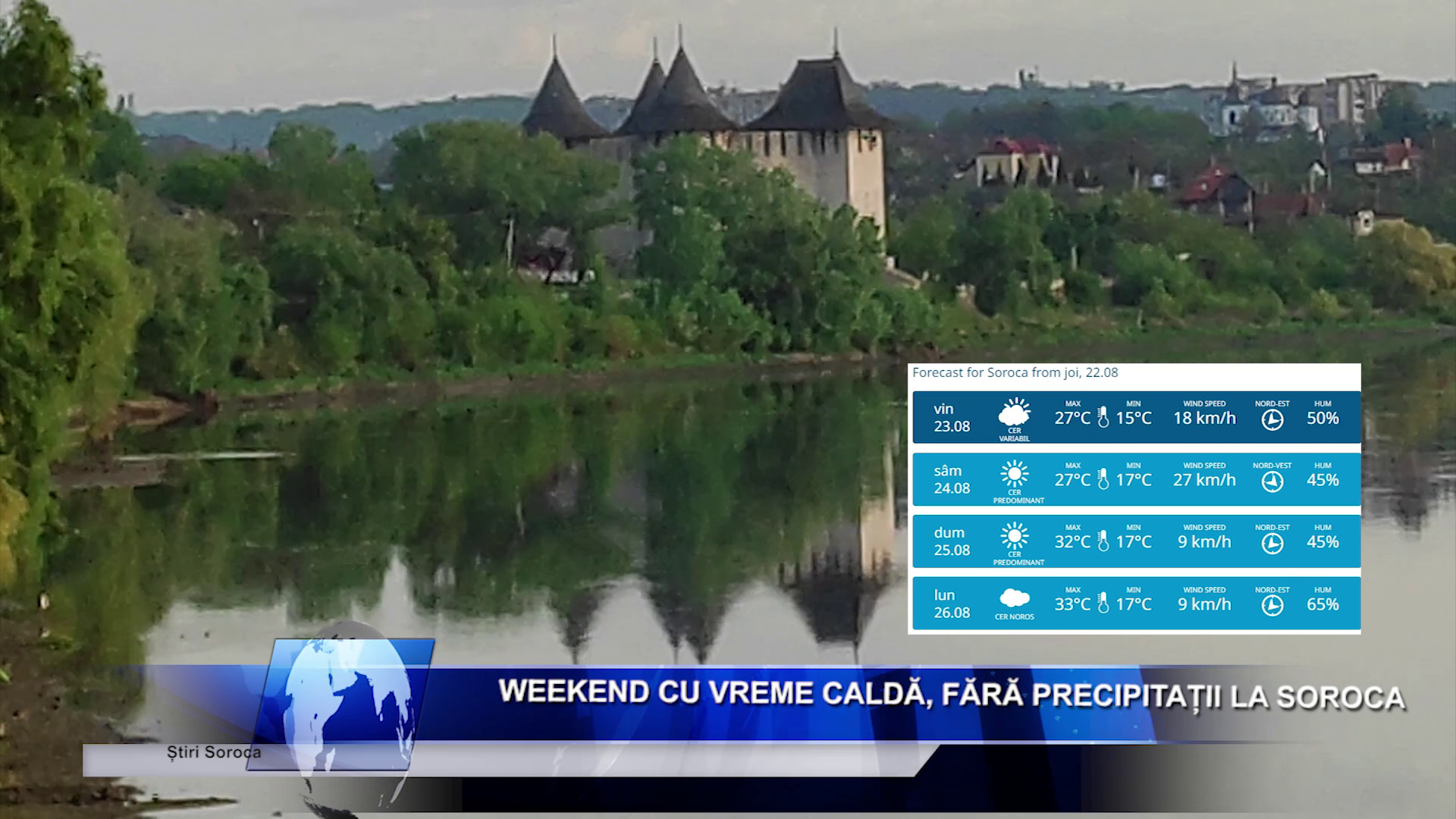 Weekend cu vreme caldă, fără precipitații la Soroca