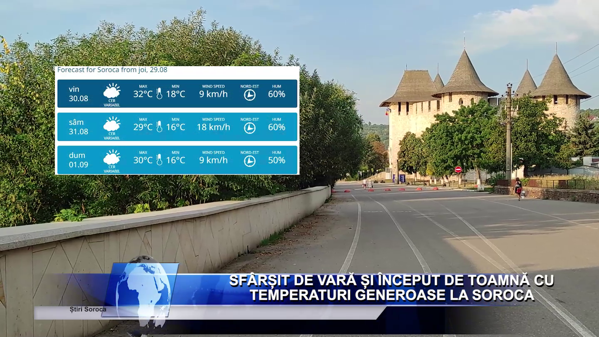 Sfârșit de vară și început de toamnă cu temperaturi generoase la Soroca