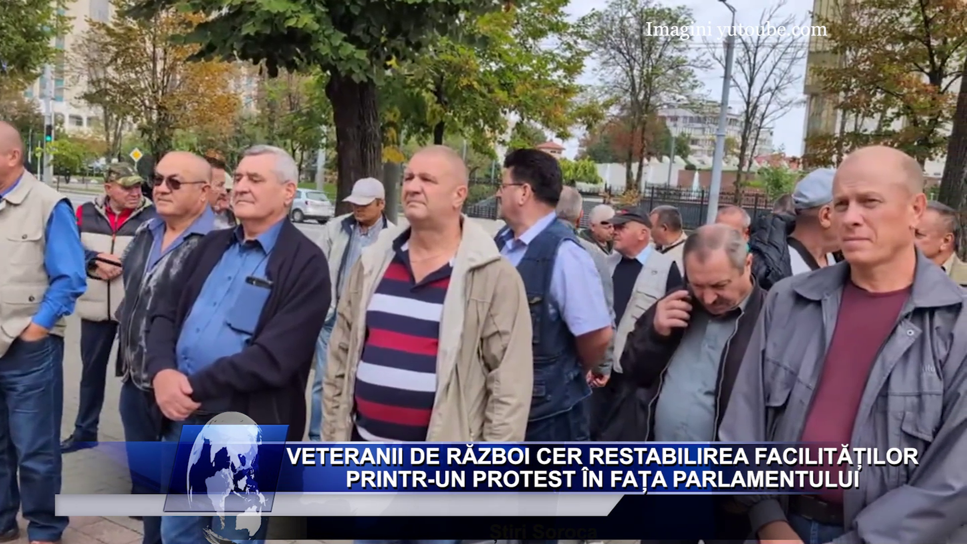Veteranii de război cer restabilirea facilităților printr-un protest în fața Parlamentului
