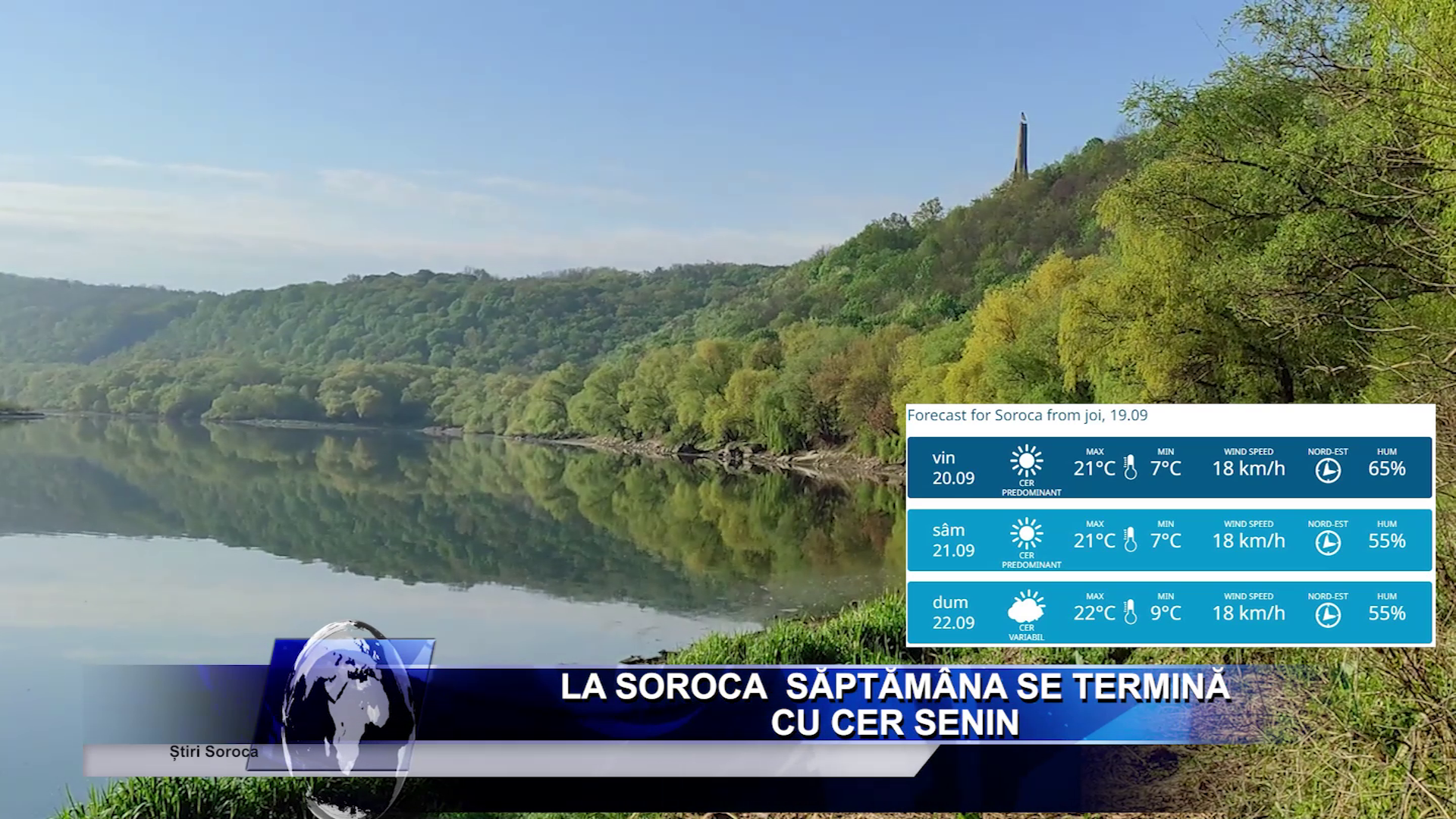 La Soroca  săptămâna se termină cu cer senin