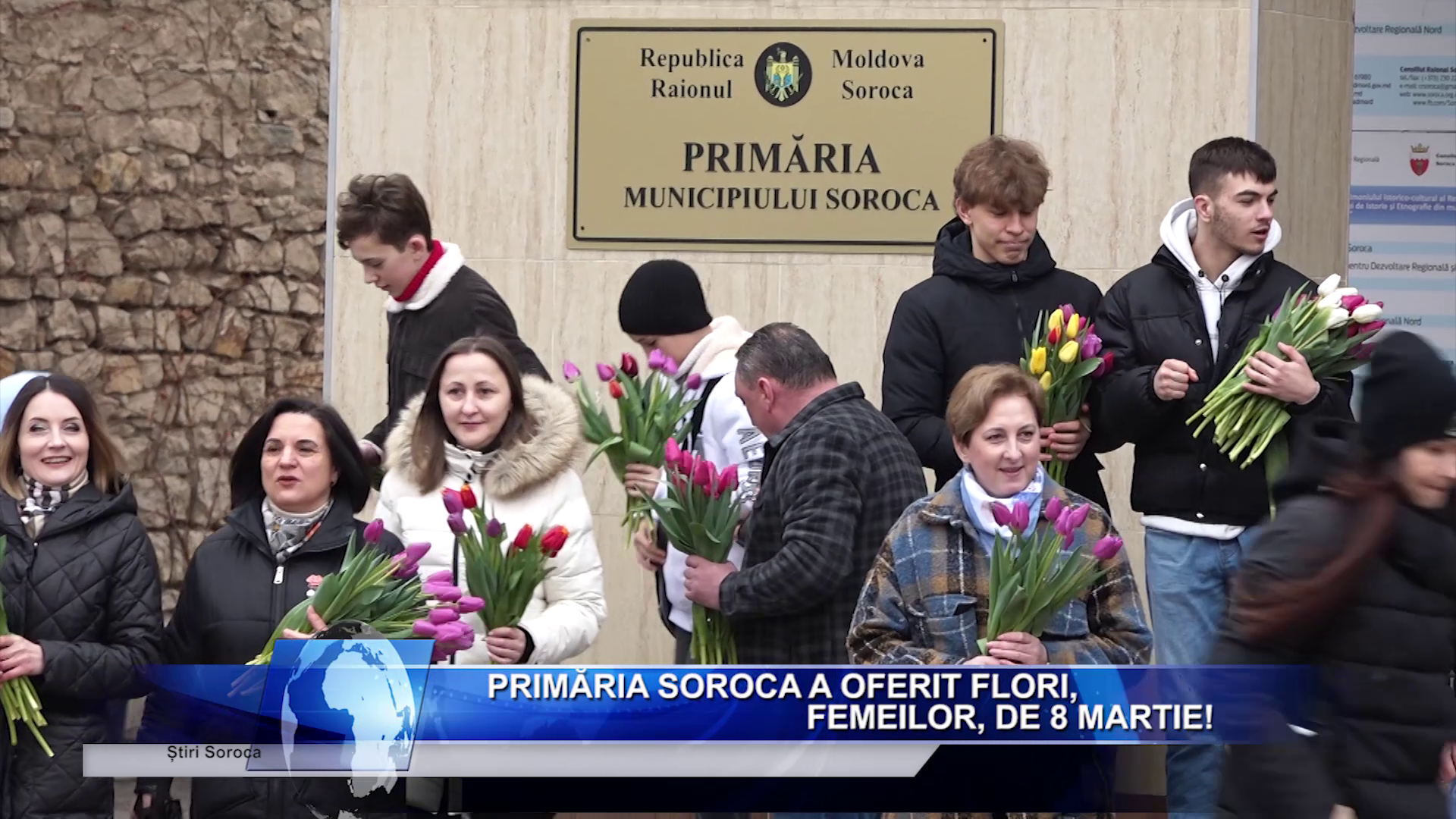 Primăria Soroca a oferit flori, femeilor, de 8 martie!