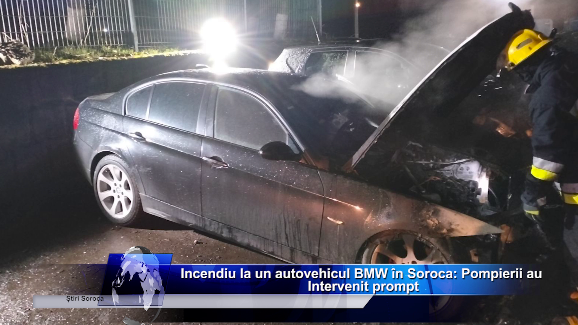 Incendiu la un autovehicul BMW în Soroca: Pompierii au Intervenit prompt