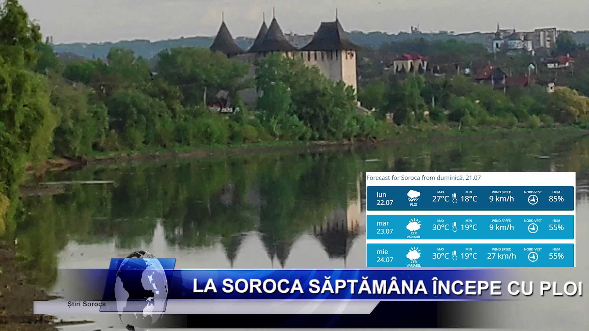 La Soroca săptămâna începe cu ploi