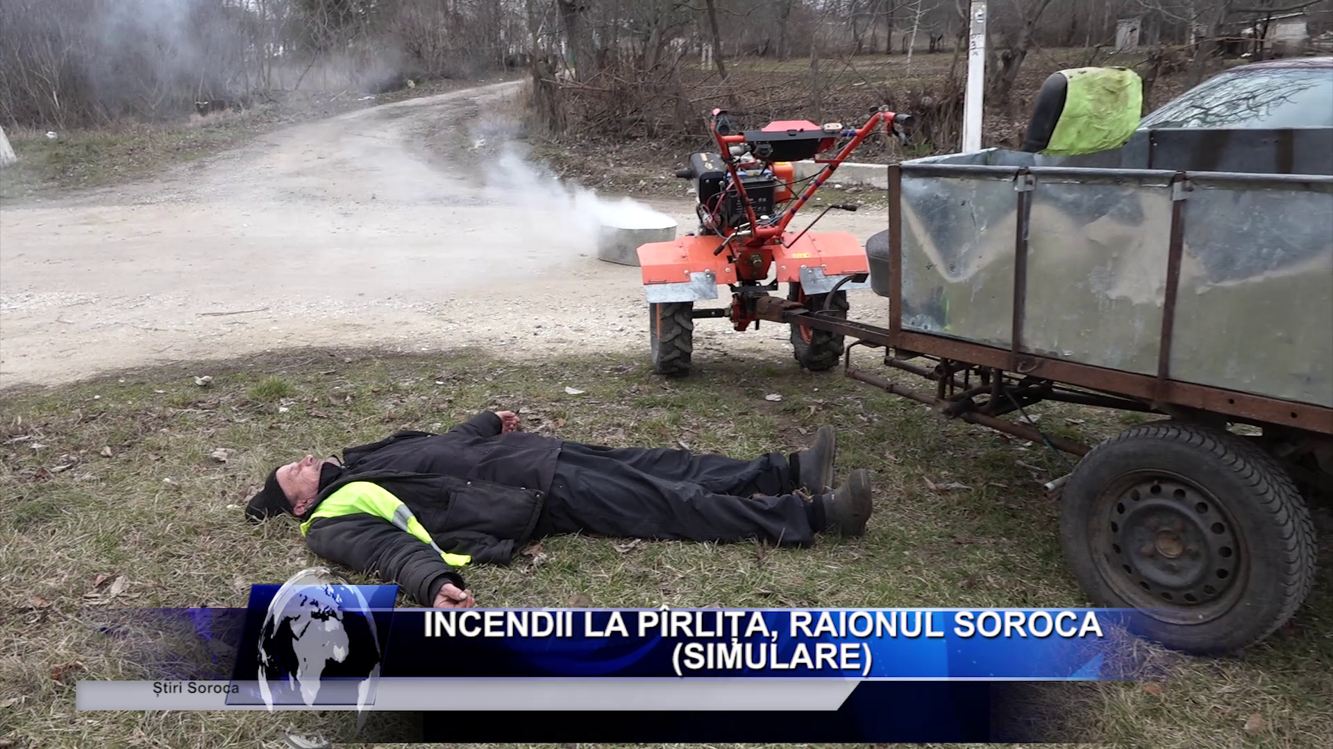Incendii la Pîrlița, raionul Soroca  (Simulare)