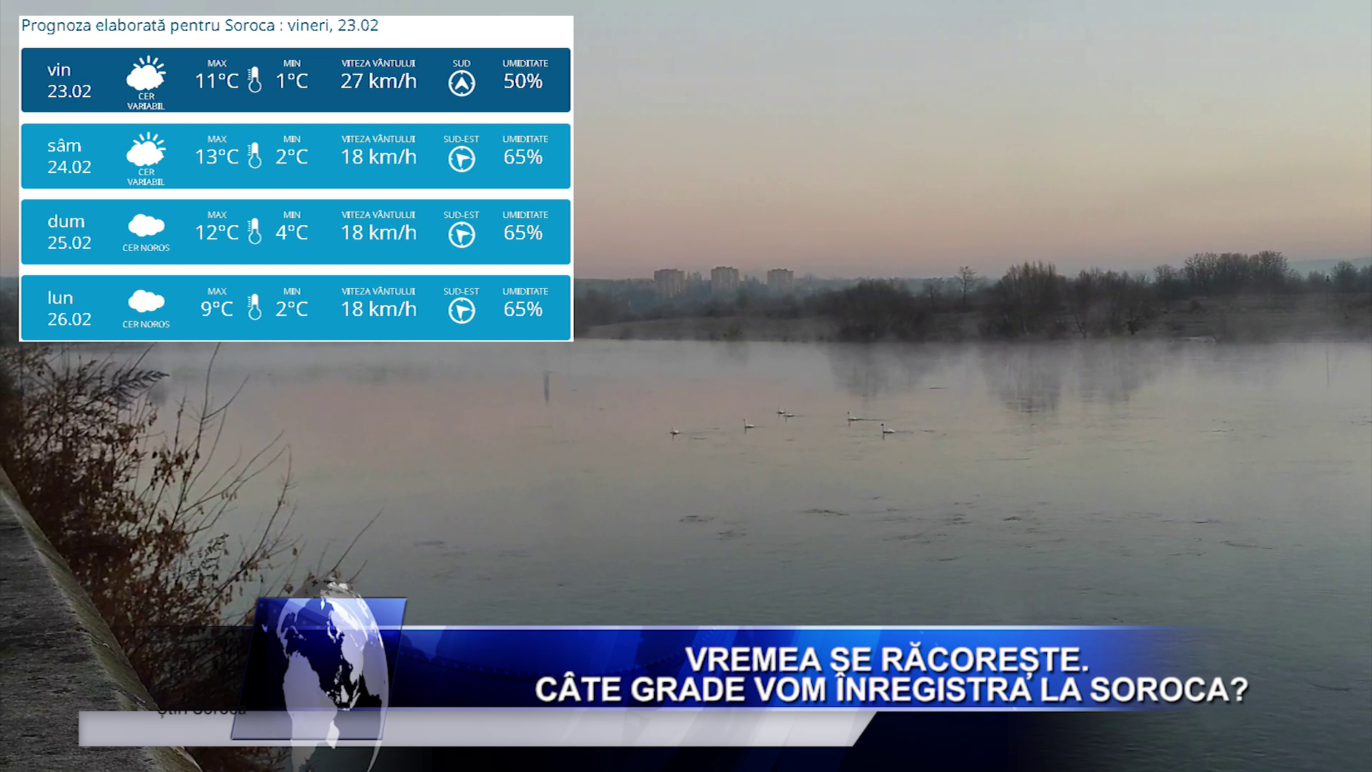 Vremea se răcorește. Câte grade vom înregistra la Soroca?