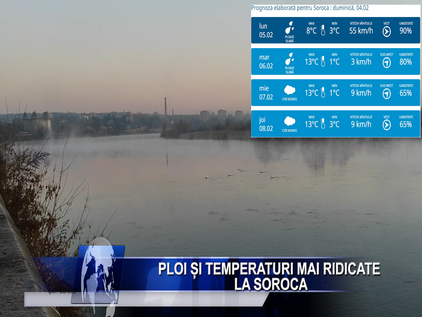 Ploi și temperaturi mai ridicate la Soroca