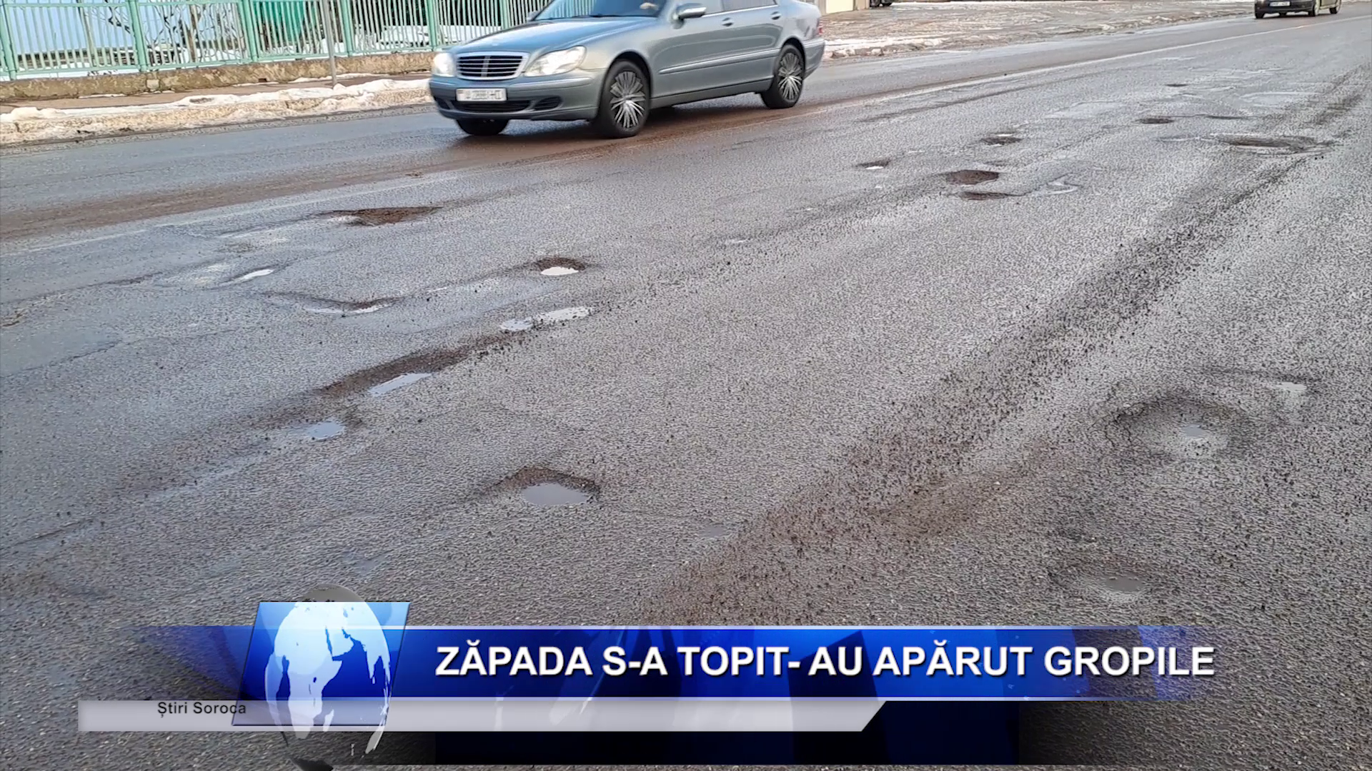 Zăpada s-a topit: Șoferii se confruntă cu apariția  gropilor.