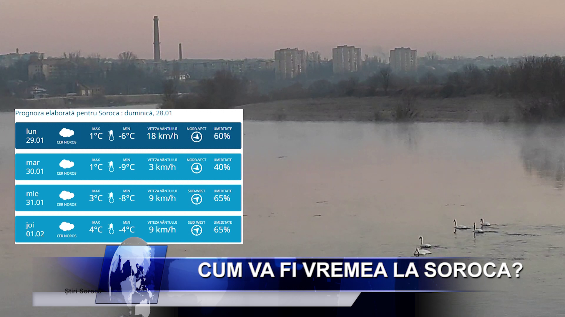 Cum va fi vremea la Soroca?