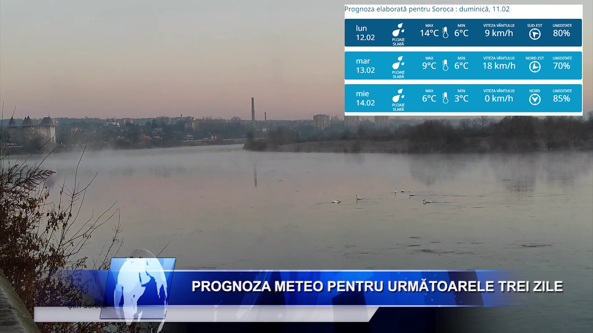 Prognoza meteo pentru următoarele trei zile