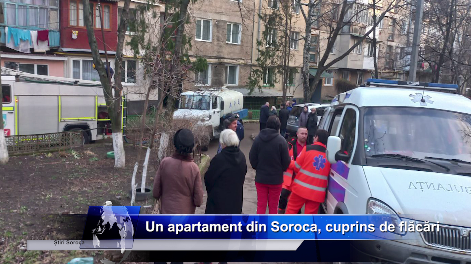 Un apartament din Soroca, cuprins de flăcări