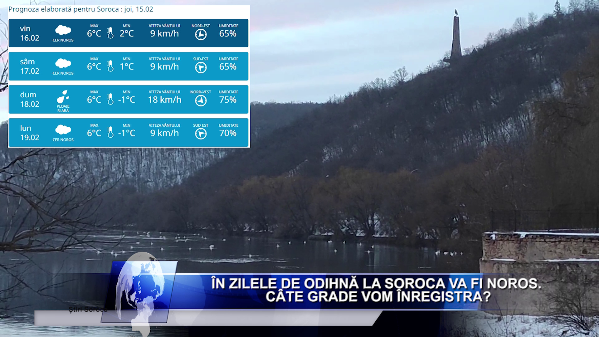 În zilele de odihnă la Soroca va fi noros. Câte grade vom înregistra?