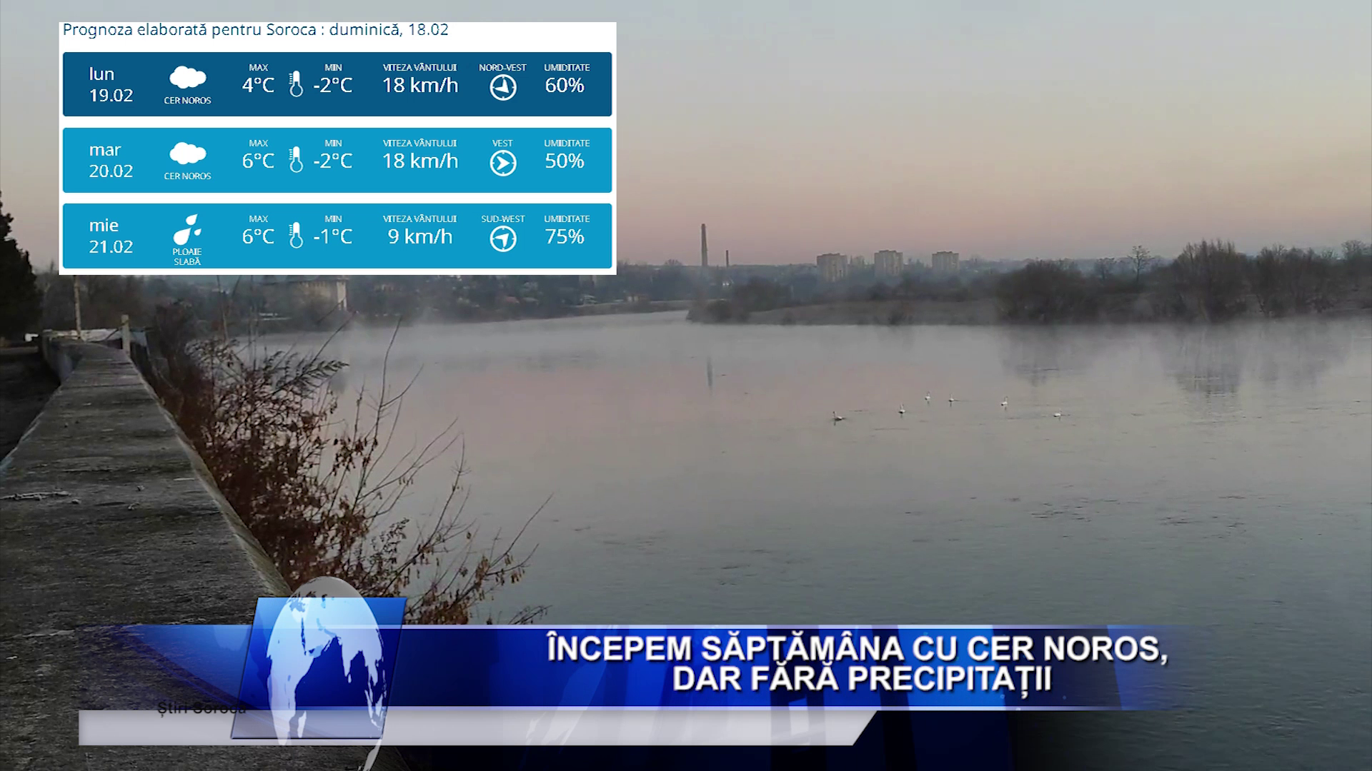 Începem săptămâna cu cer noros, dar fără precipitații