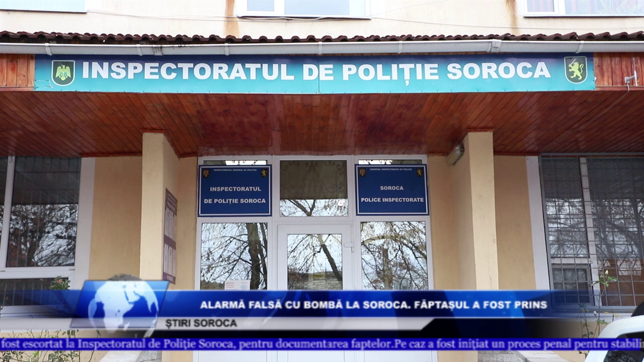 ALARMĂ FALSĂ CU BOMBĂ LA SOROCA. FĂPTAȘUL A FOST PRINS