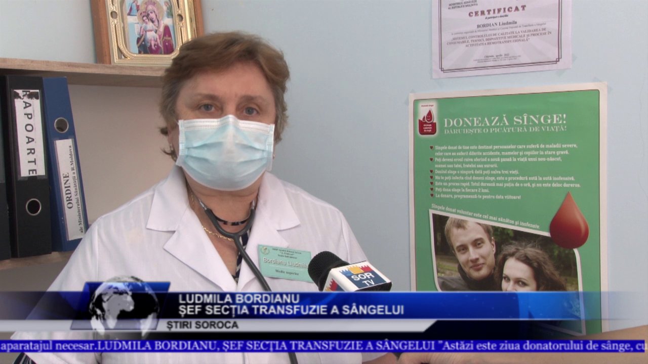 ZIUA MONDIALĂ A DONATORULUI DE SÂNGE LA SOROCA