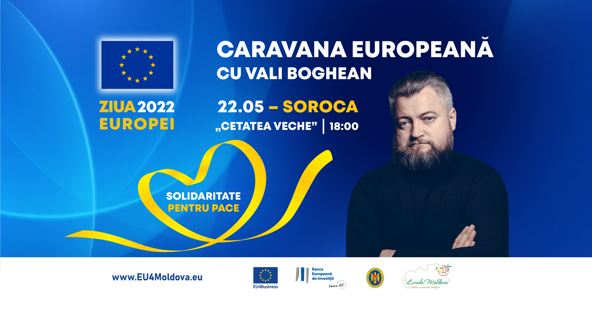 MÂINE, 22 MAI, CARAVANA EUROPEANĂ OPREȘTE LA SOROCA