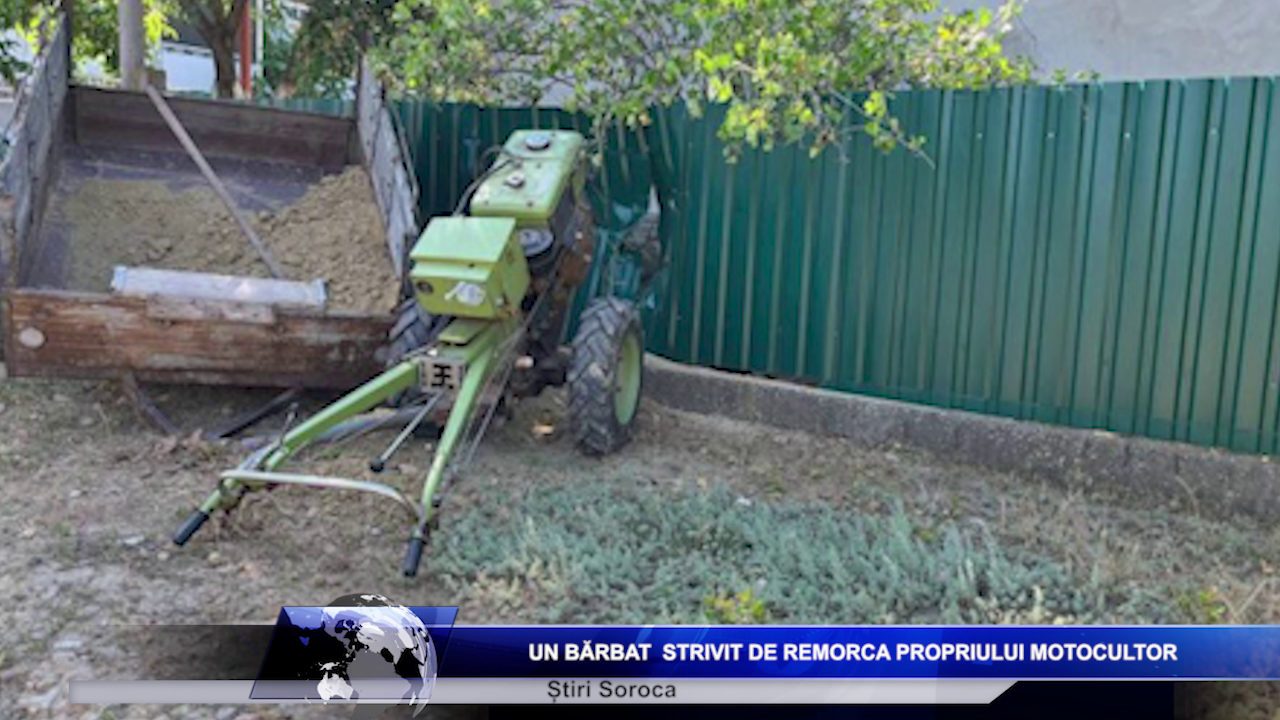 Un bărbat  strivit de remorca propriului motocultor