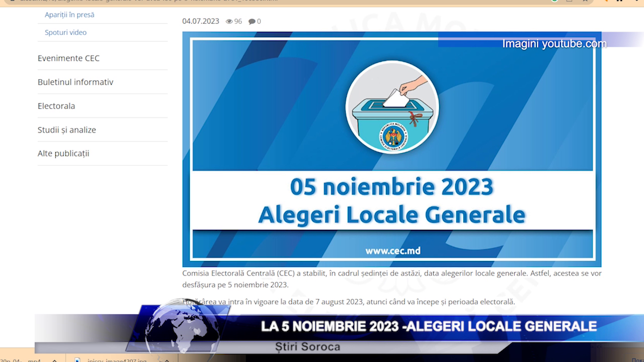 La 5 noiembrie 2023 -Alegeri Locale Generale