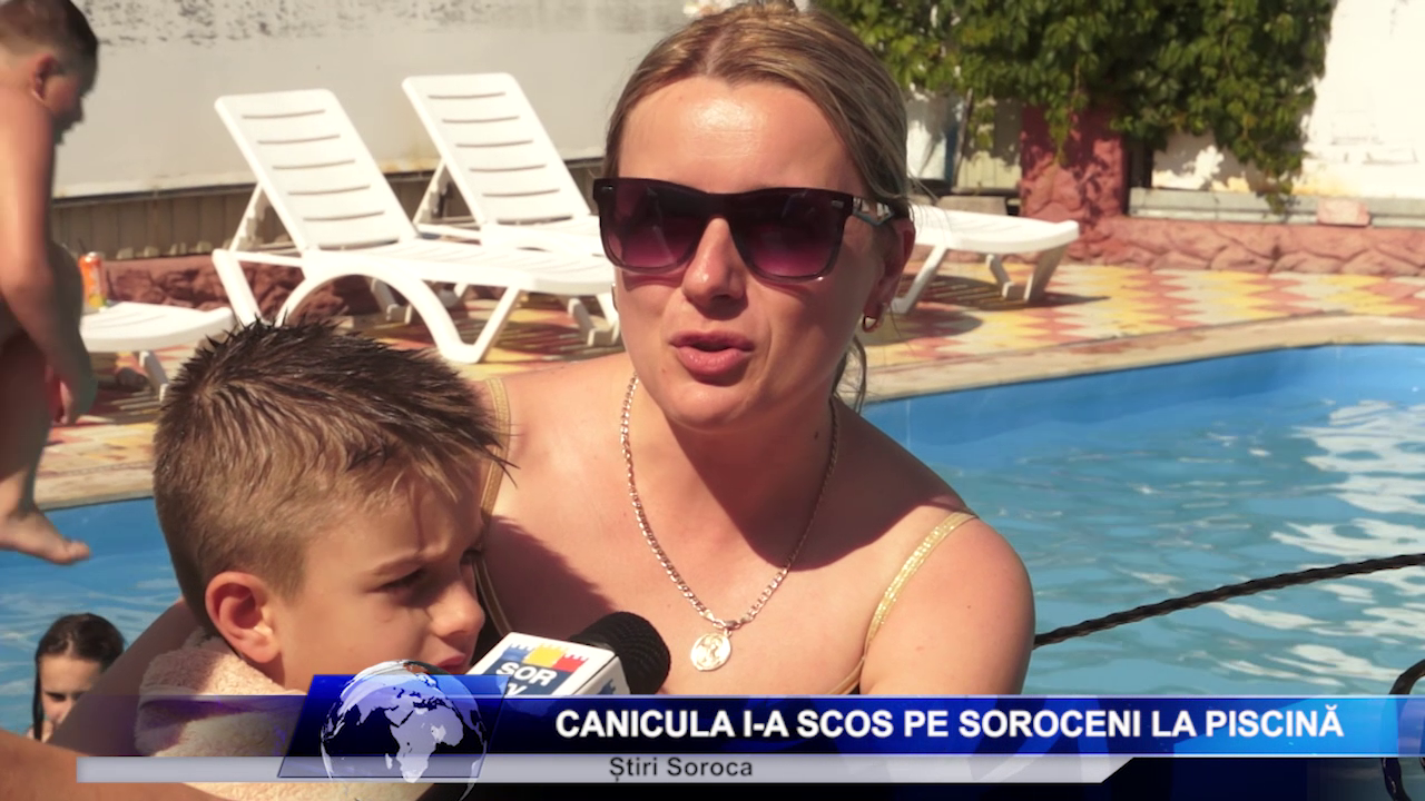  Canicula i-a scos pe soroceni la piscină