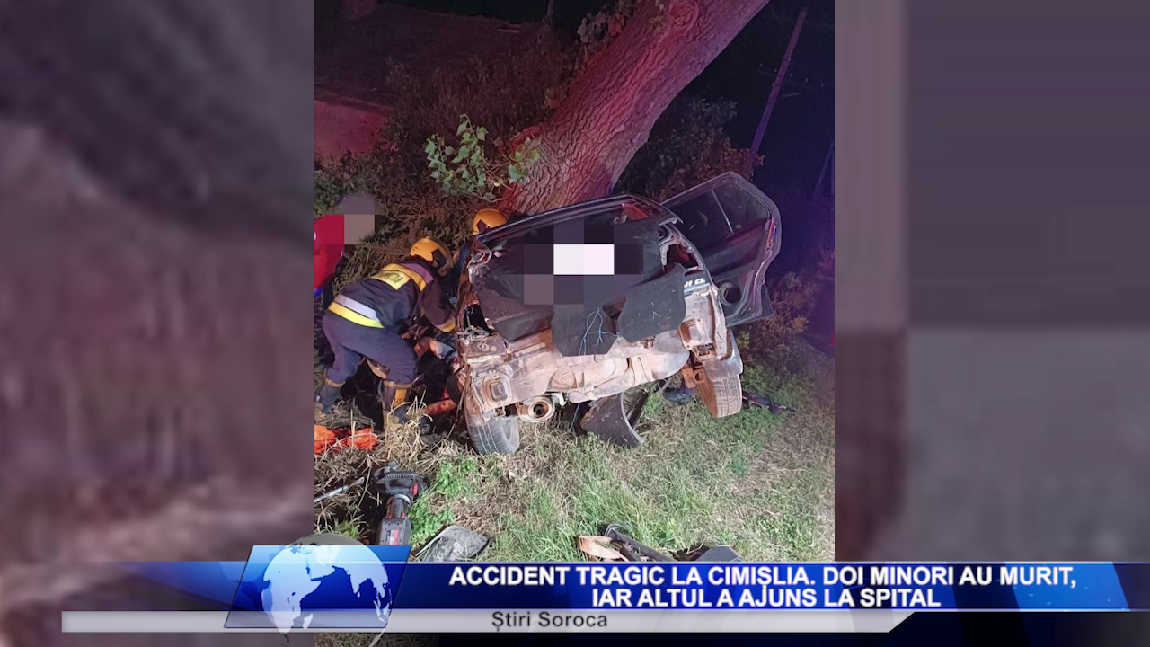 Accident tragic la Cimișlia. Doi minori au murit, iar altul a ajuns la spital