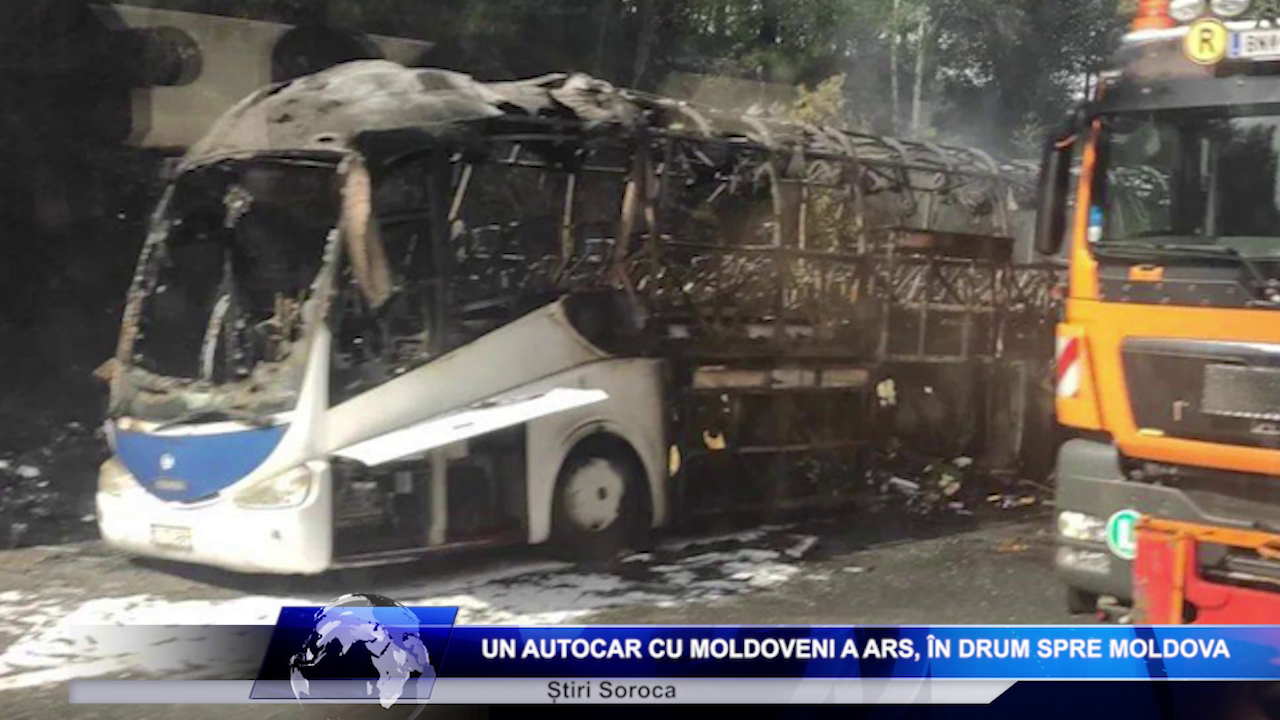 Un autocar cu moldoveni a ars, în drum spre Moldova