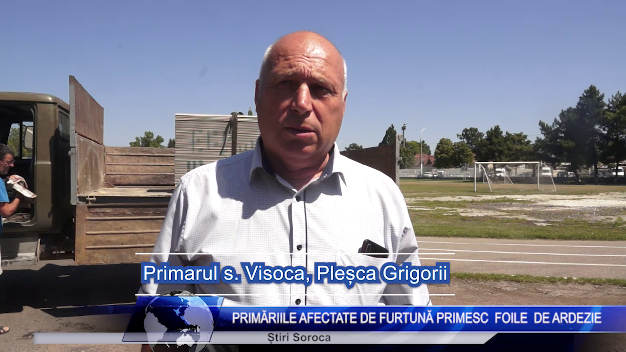 Primăriile afectate de furtună primesc  foile  de ardezie