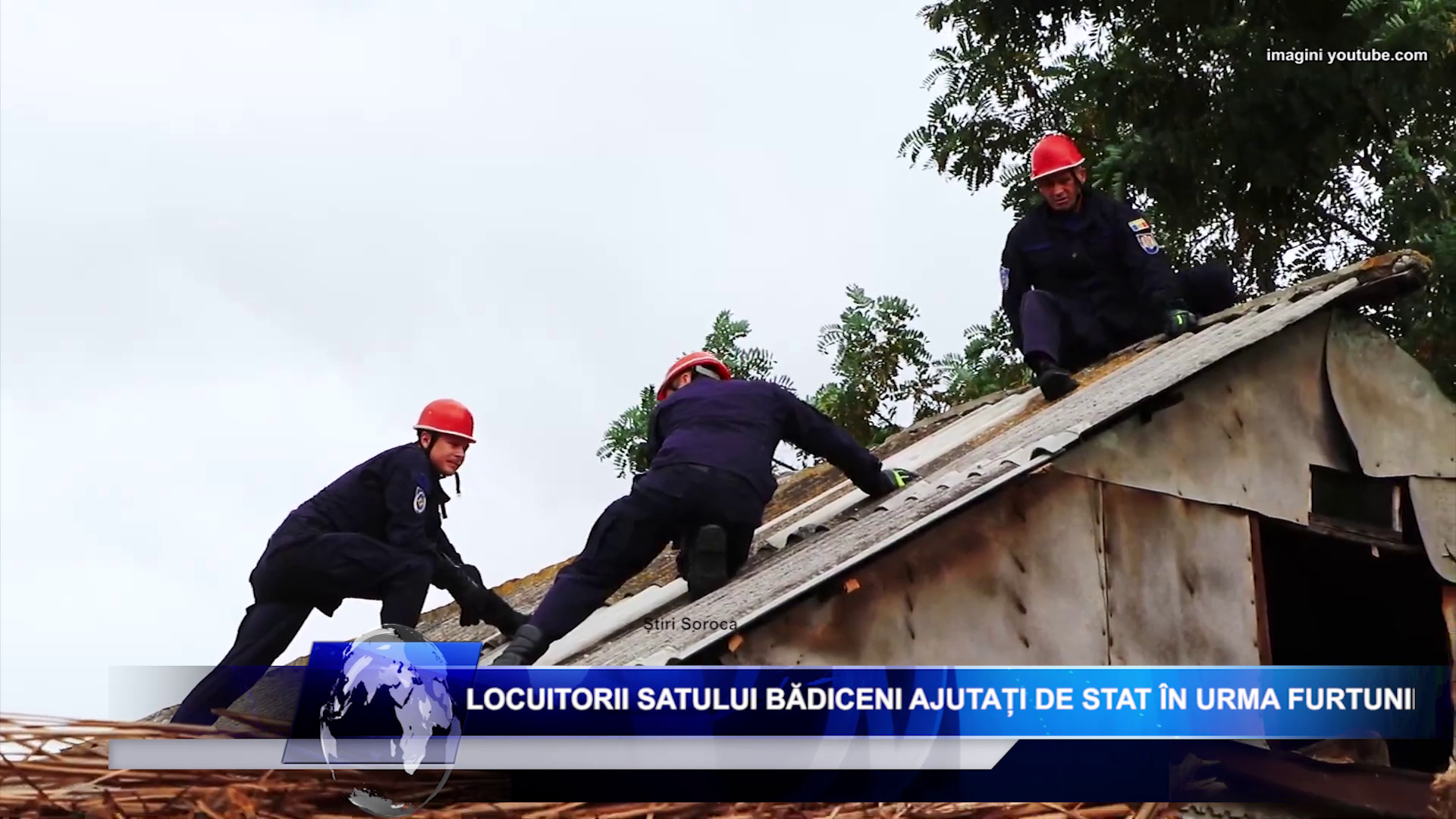 Locuitorii satului Bădiceni ajutați de stat în urma furtunii