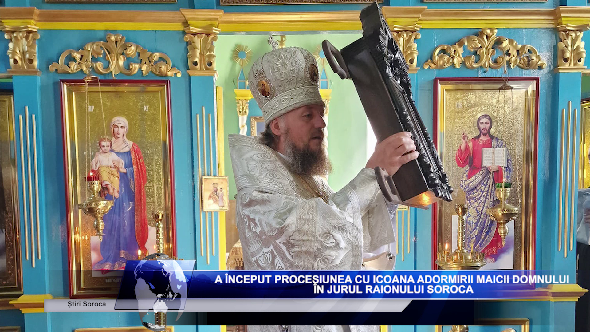 La Soroca a început Procesiunea cu icoana Adormirii Maicii Domnului în jurul raionului