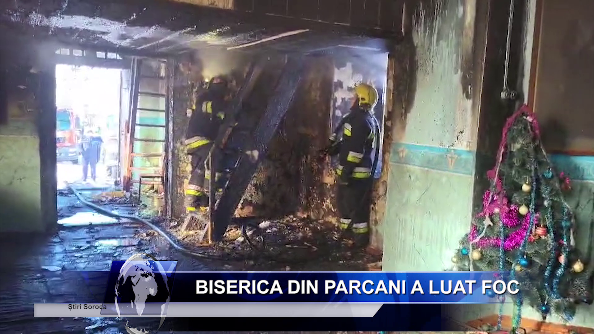 Biserica din Parcani a luat foc
